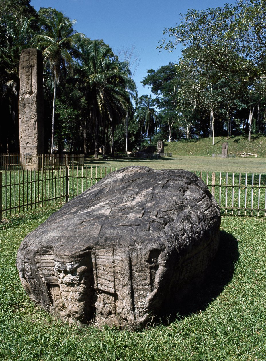 Ołtarz zoomorficzny G i kamień E autorstwa Mayan