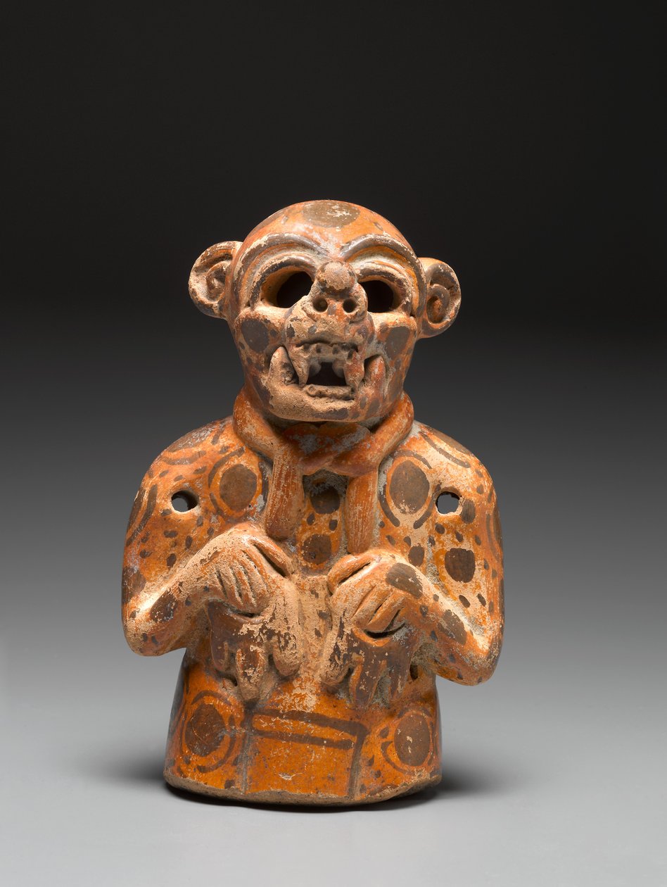 Wizerunek, ok.400-500 (ceramika i pigment) autorstwa Mayan Mayan