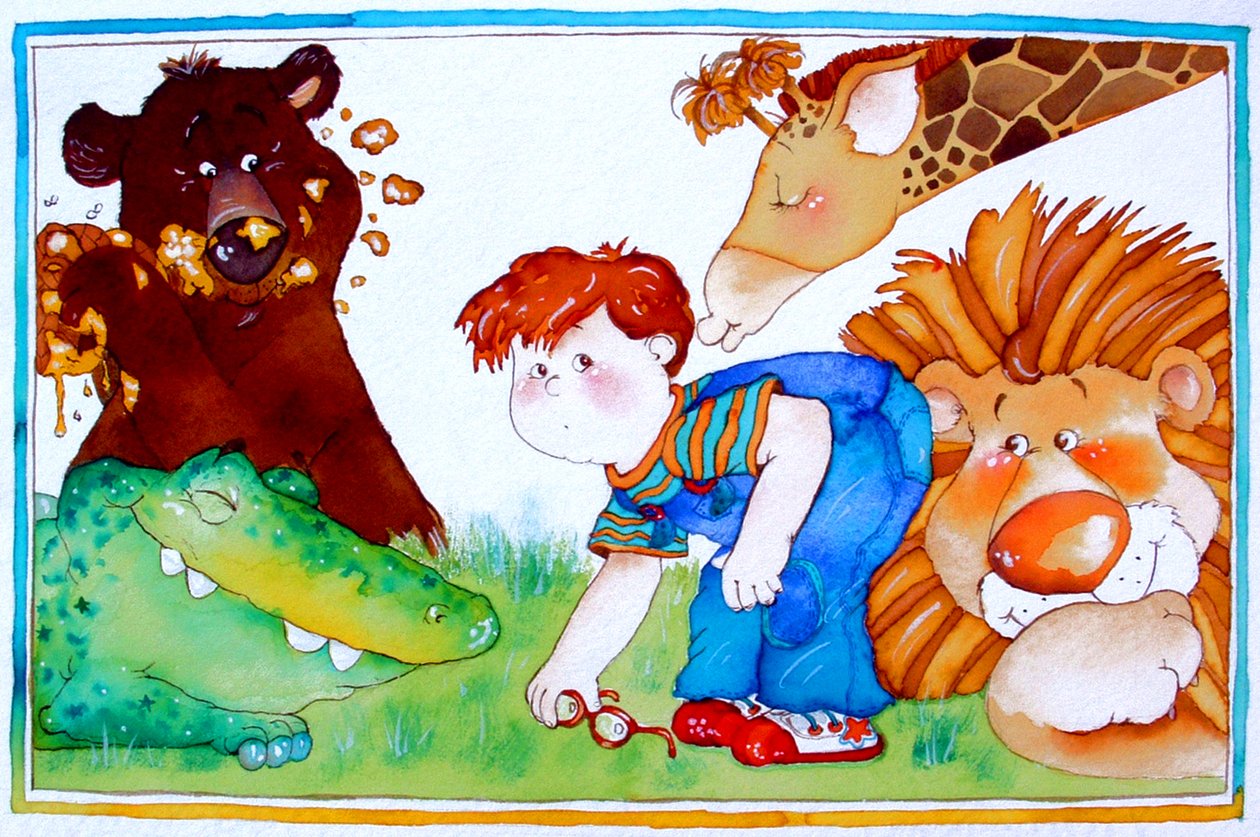 Zgubione okulary (wc na papierze) autorstwa Maylee Christie