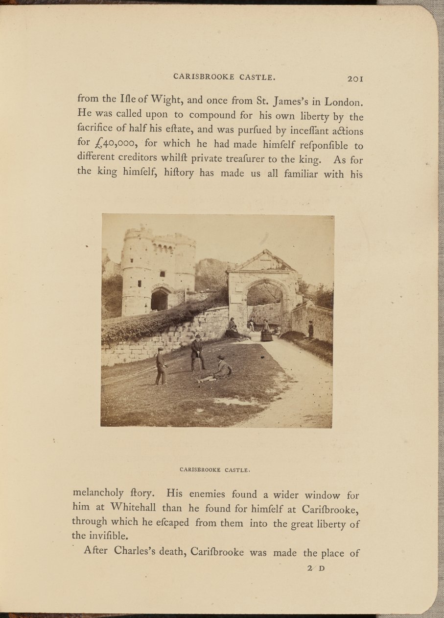 Zamek Carisbrooke; widok ogólny autorstwa McLean and Melhuish