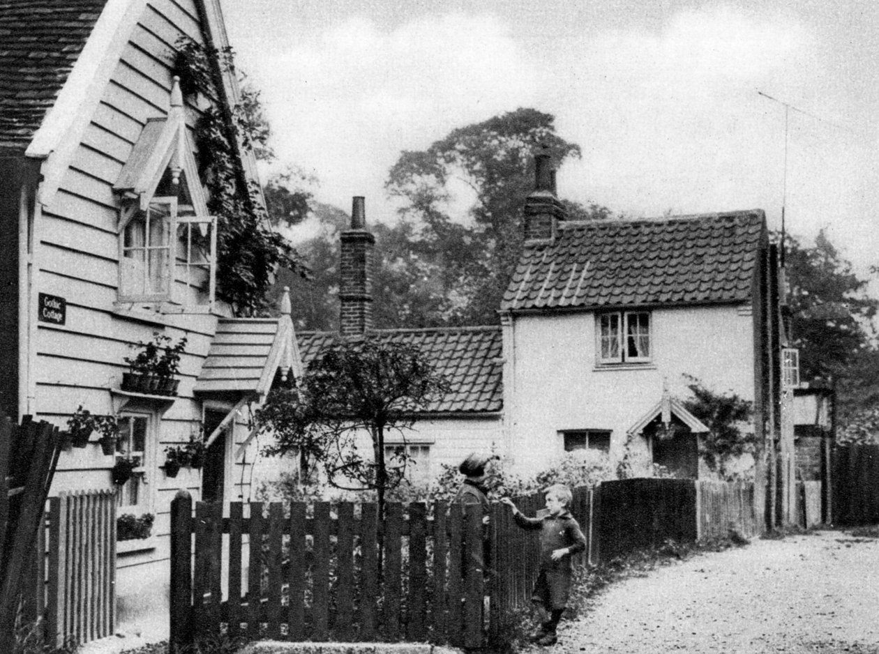 Drewniane domki Hadley Green, Londyn, 1926-1927. autorstwa McLeish