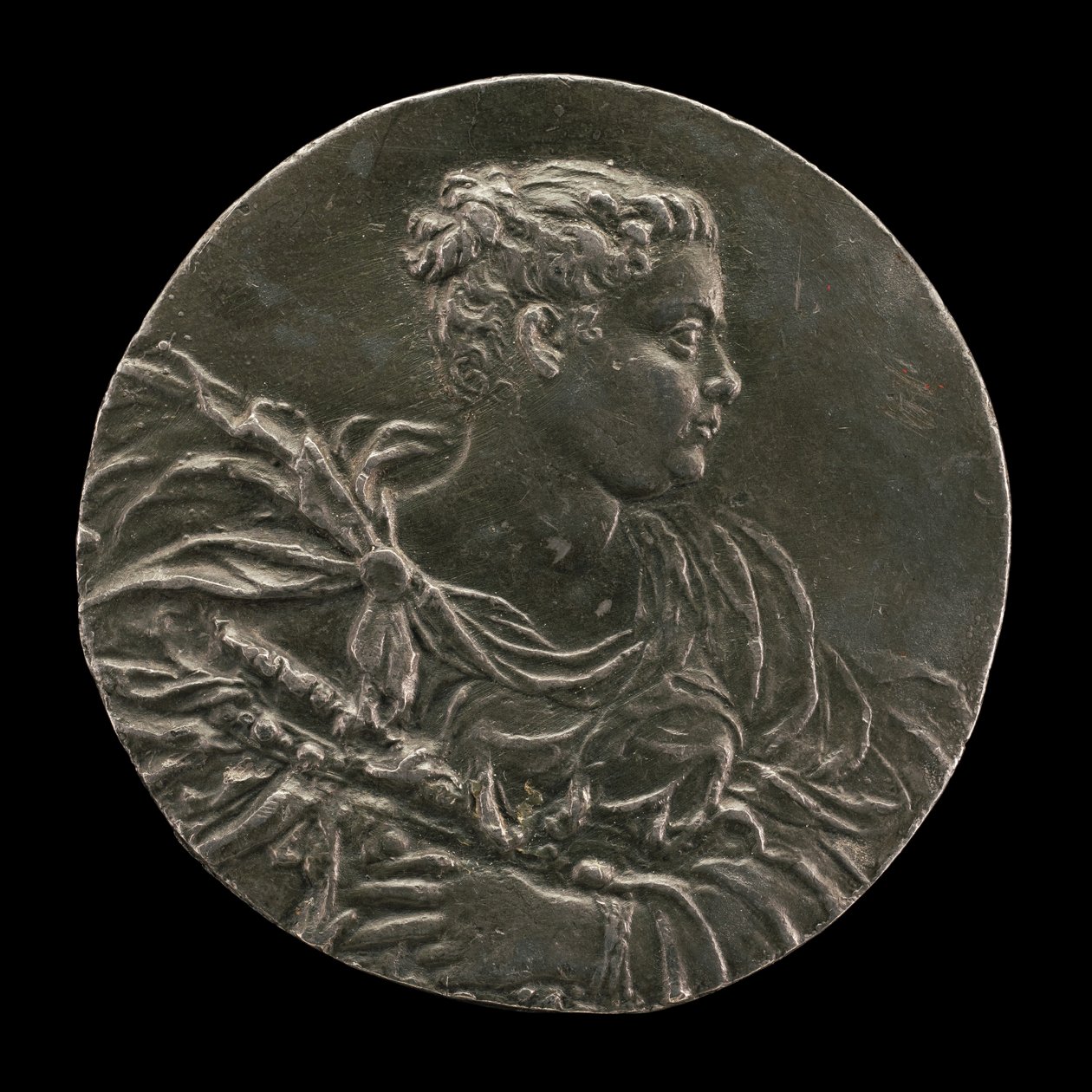 Młoda kobieta z Wenecji w sukni i płaszczu, c. 1563. autorstwa Medallist A.A.