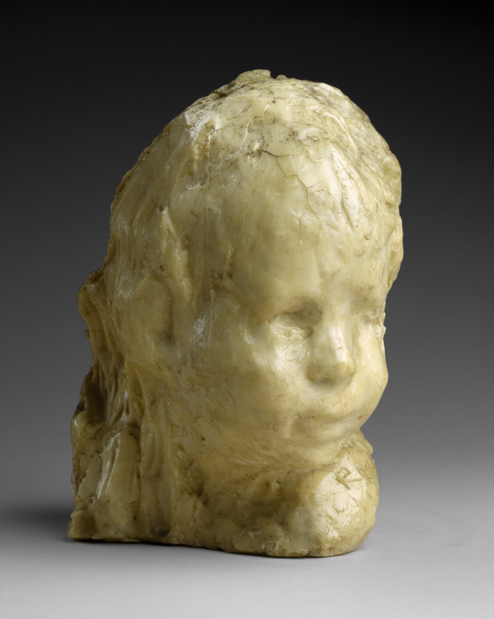 Głowa dziecka (żydowski chłopiec), ok.1892 (wosk i gips) autorstwa Medardo Rosso