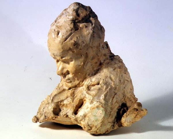 Głowa mężczyzny (wosk na gipsie) autorstwa Medardo Rosso