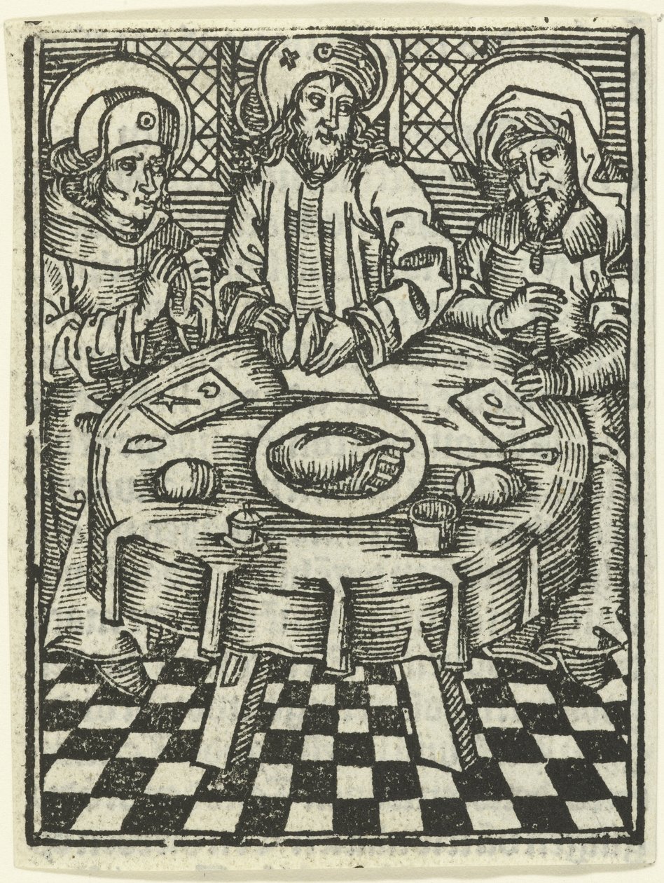 Posiłek w Emaus autorstwa Meester van de Delbecq Schreiber Passie (attributed to)