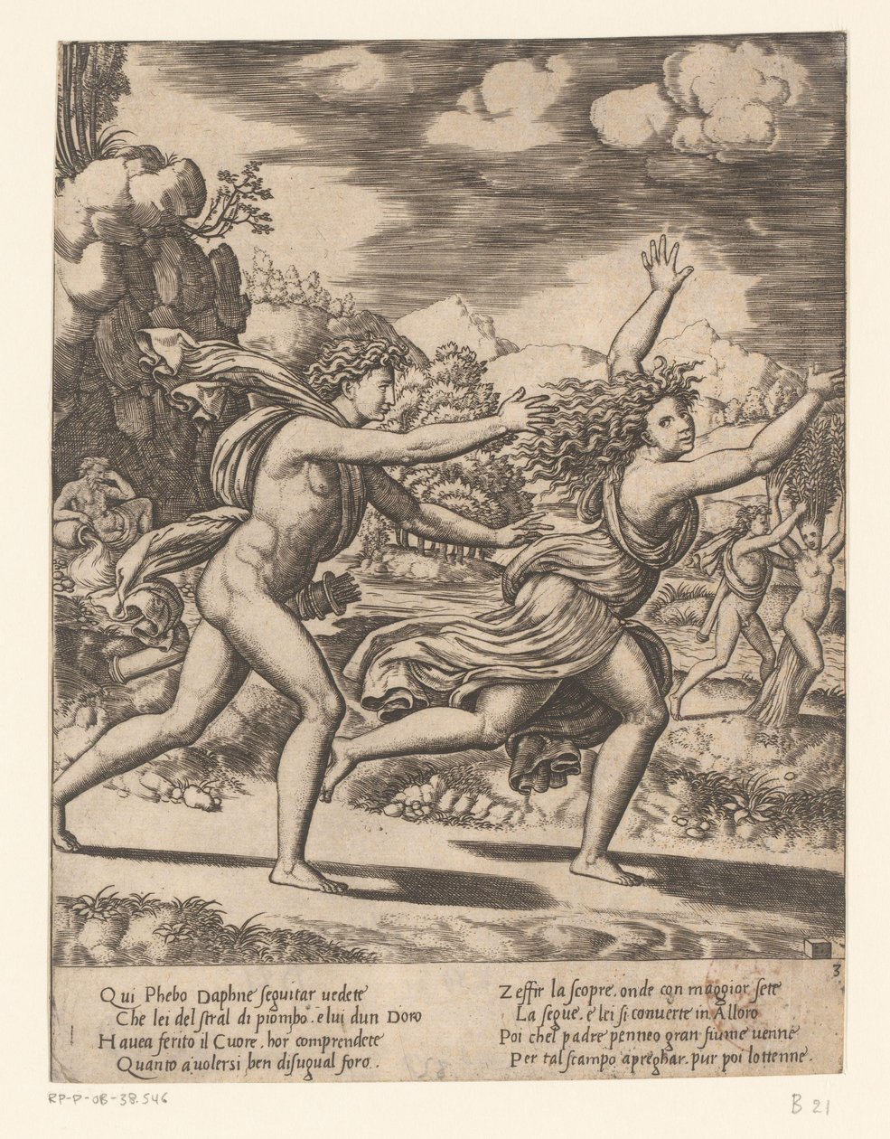 Apollo goni Daphne Historia Apollo i Daphne (tytuł serii) autorstwa Meester van de Dobbelsteen