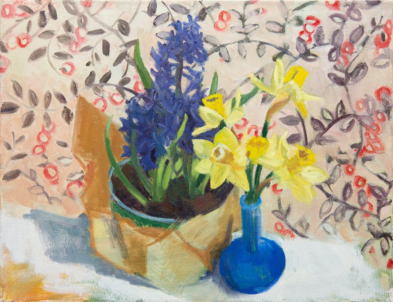 Wiosenne kwiaty (wewnątrz), 2015 (olej na płótnie) autorstwa Megan Williamson