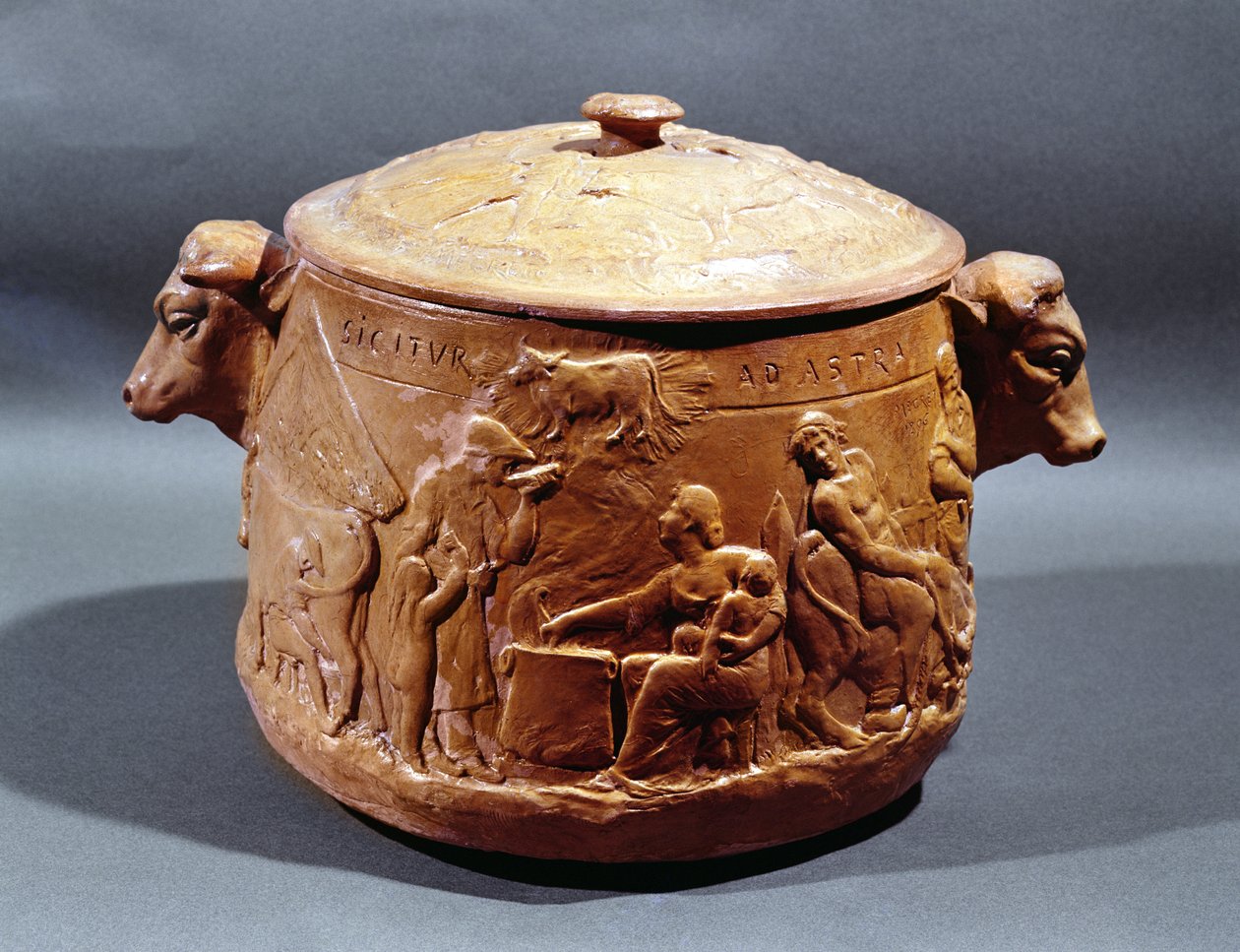 Pot au feu, 1896 (terakota) autorstwa Megret