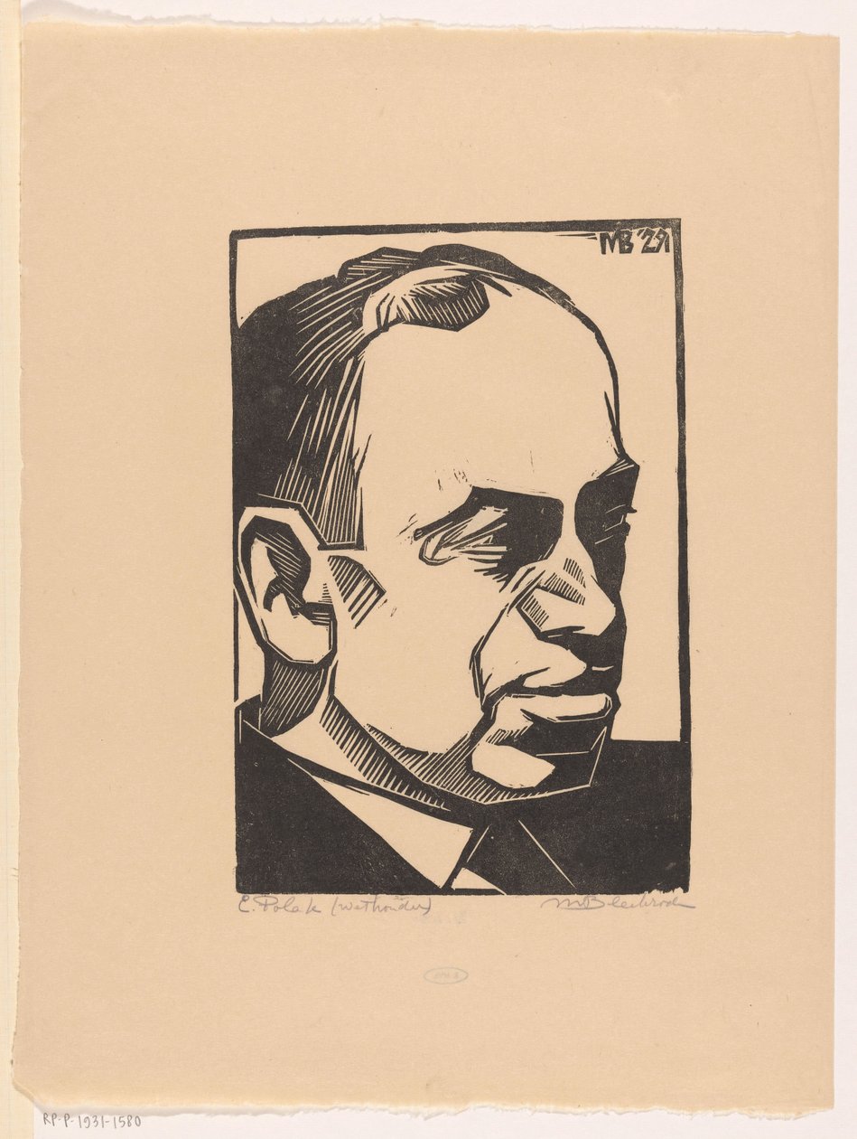 Portret Eliazera Polaka autorstwa Meijer Bleekrode (signed by artist)