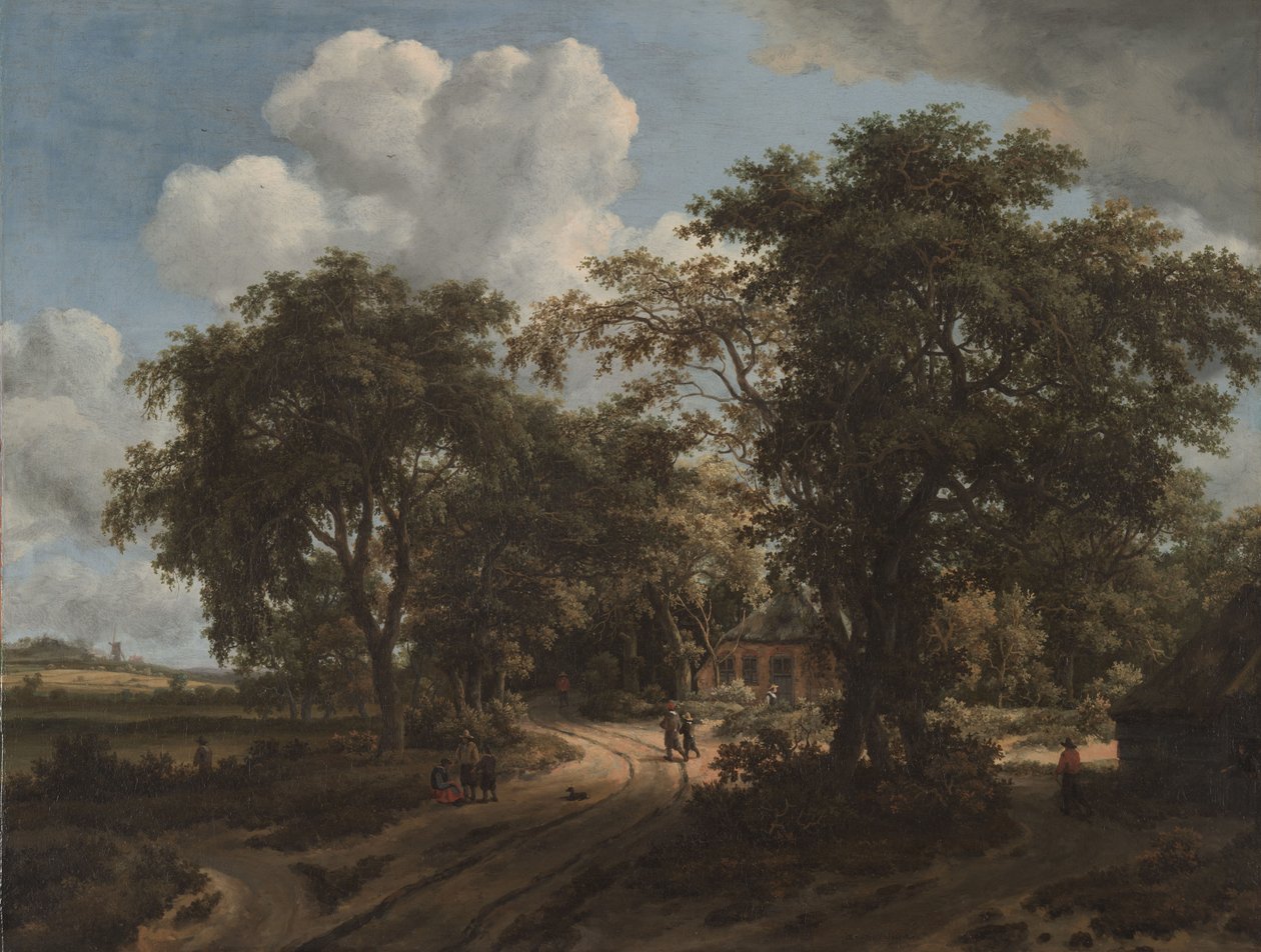Chata w lesie, ok. 1662 (olej na płótnie) autorstwa Meindert Hobbema