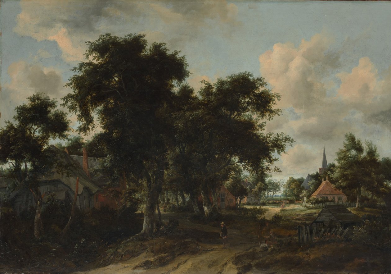 Wejście do wsi, ok. godz. 1665. autorstwa Meindert Hobbema