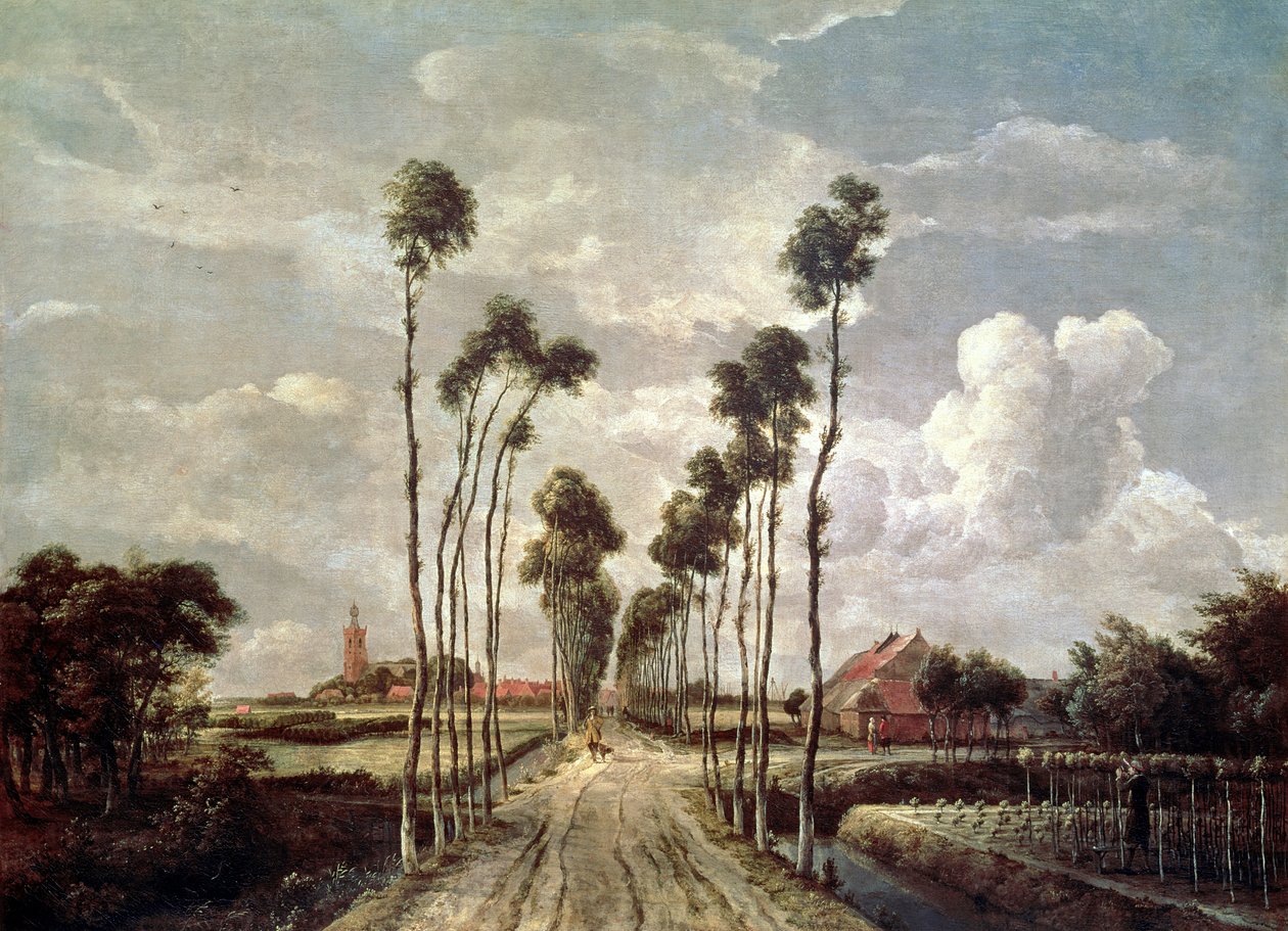 Aleja w Middelharnis autorstwa Meindert Hobbema