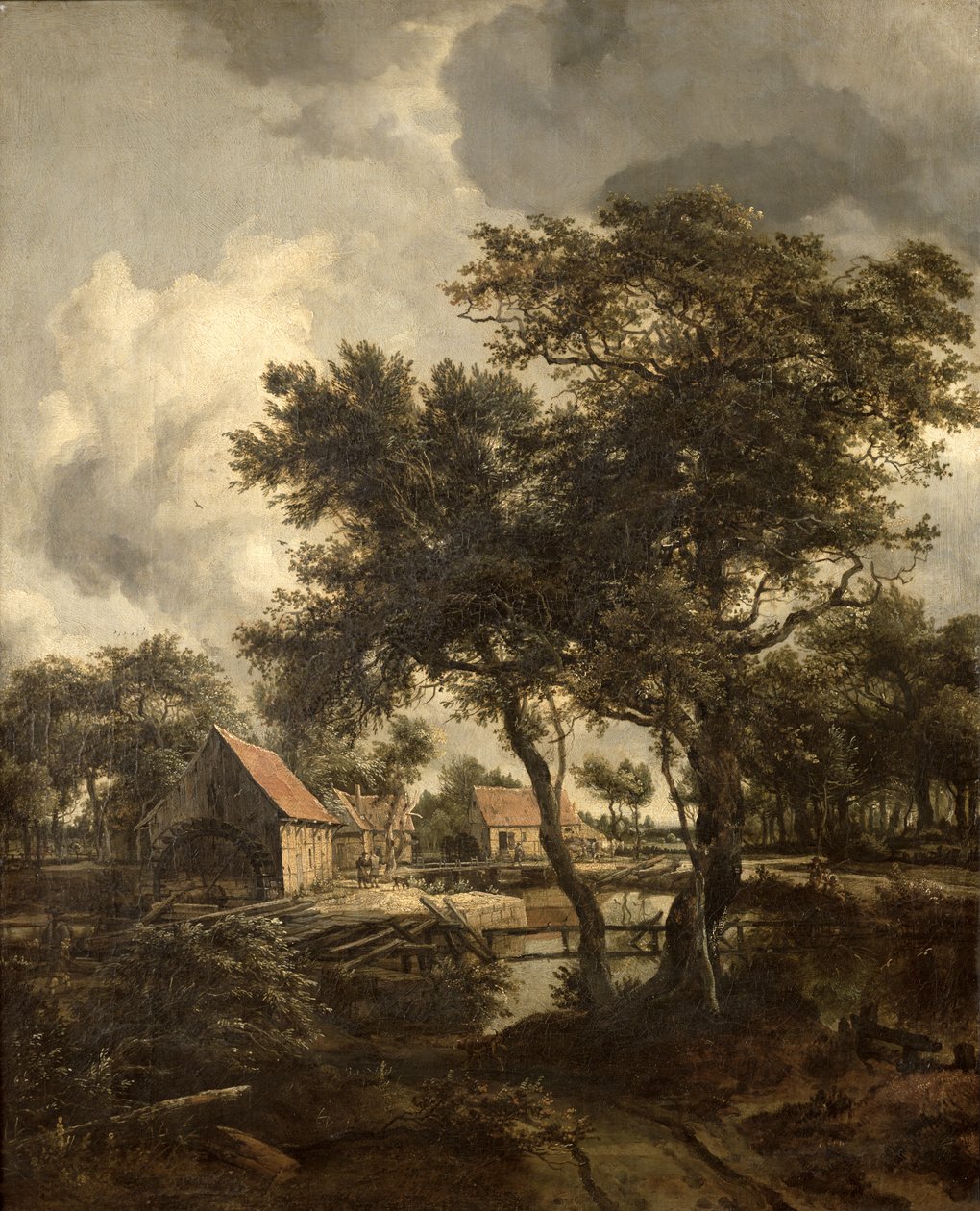 Młyn Wodny, ok.1660 autorstwa Meindert Hobbema