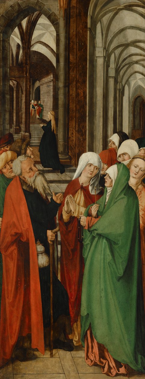 Świątynia Maryi autorstwa Meister der Oberfalkensteiner Altarflügel