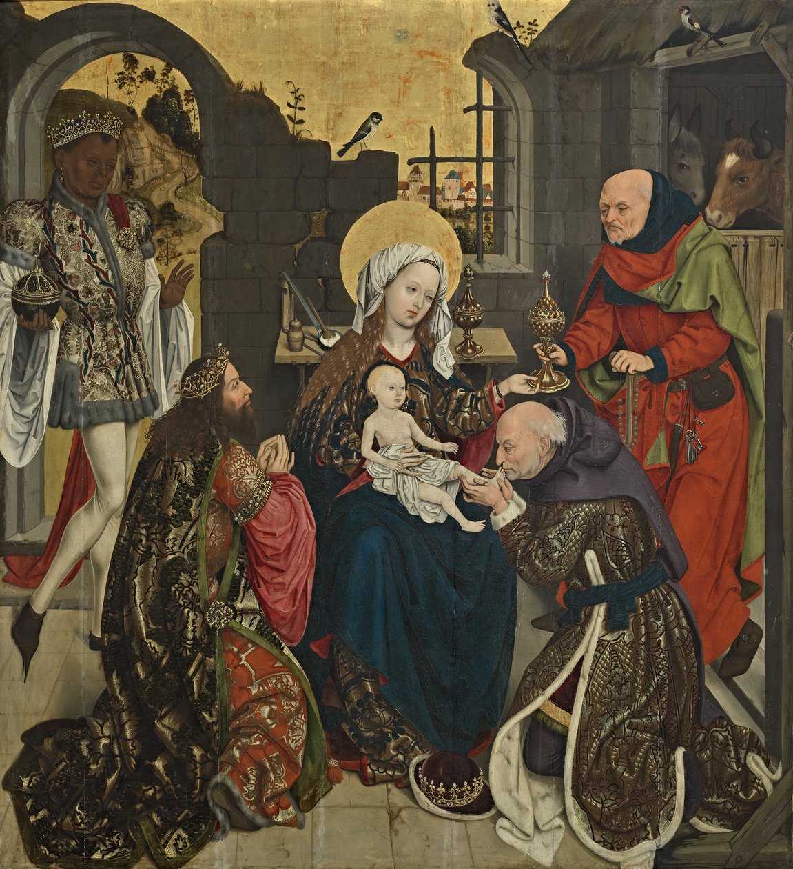 Adoracja Trzech Króli autorstwa Meister des Schottenaltars