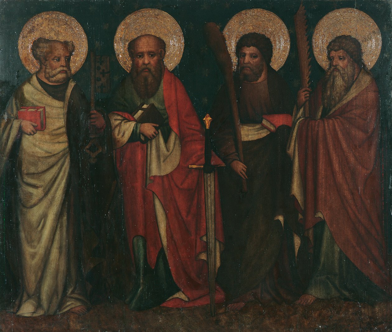 Apostołowie Piotr, Paweł, Jakub Starszy J i Szymon autorstwa Meister von Laufen