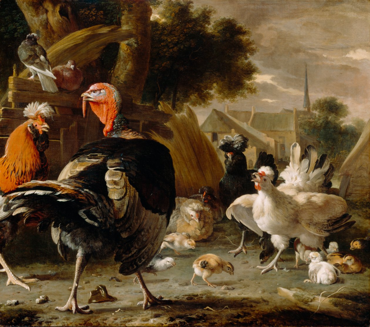 Drobiarnia, c.1668 autorstwa Melchior de Hondecoeter