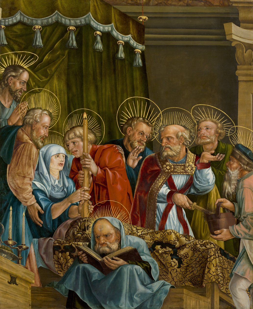 Śmierć Dziewicy Feselena, Melchiora (ok. 1495-1538). Olej na drewnie autorstwa Melchior Feselen