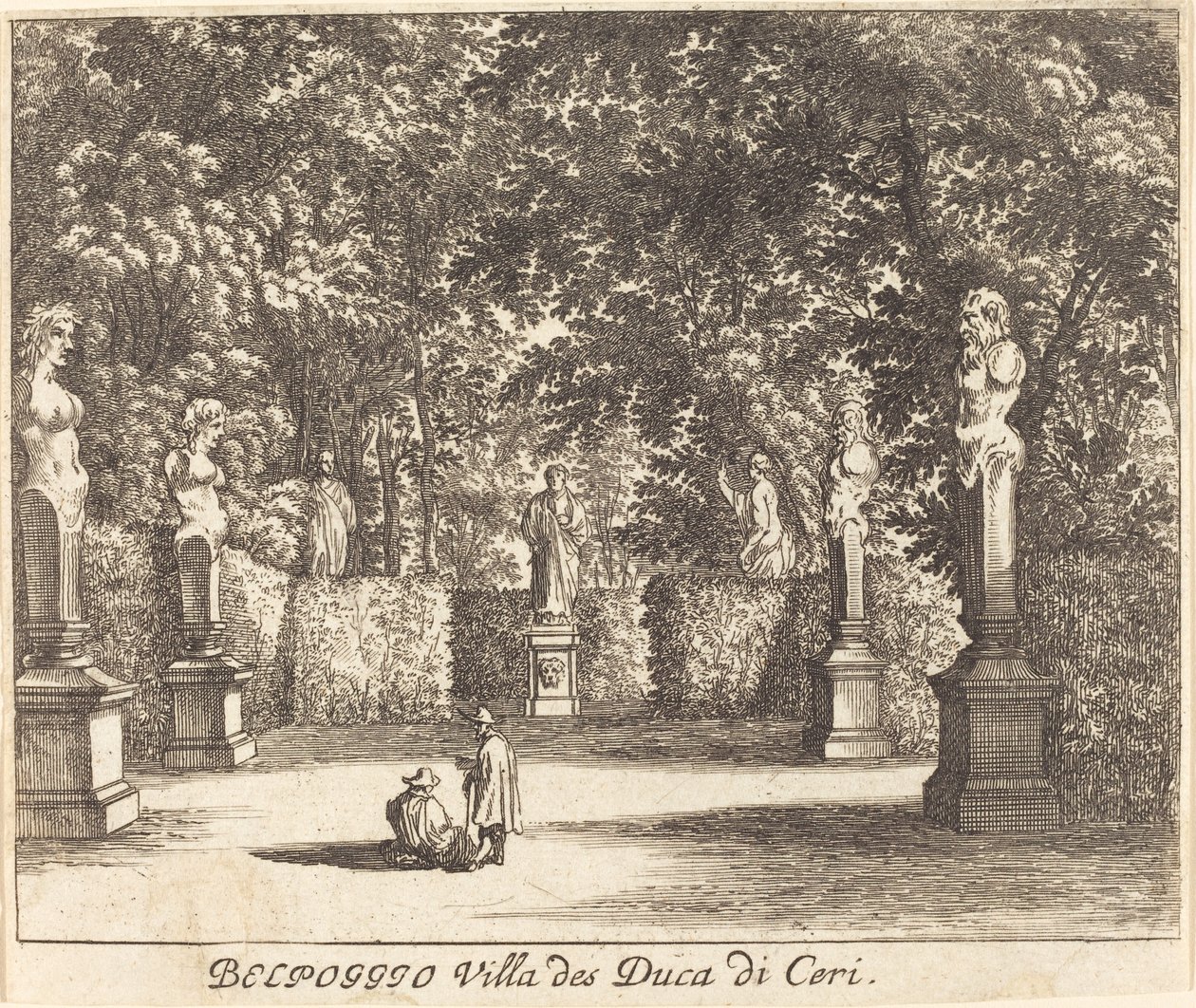 Balpoggio, Willa księcia autorstwa Ceri autorstwa Melchior Küsel after Johann Wilhelm Baur