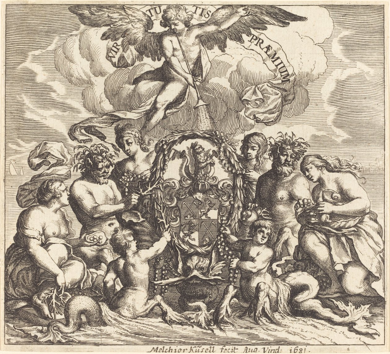 Strona poświęcona autorstwa Melchior Küsel after Johann Wilhelm Baur