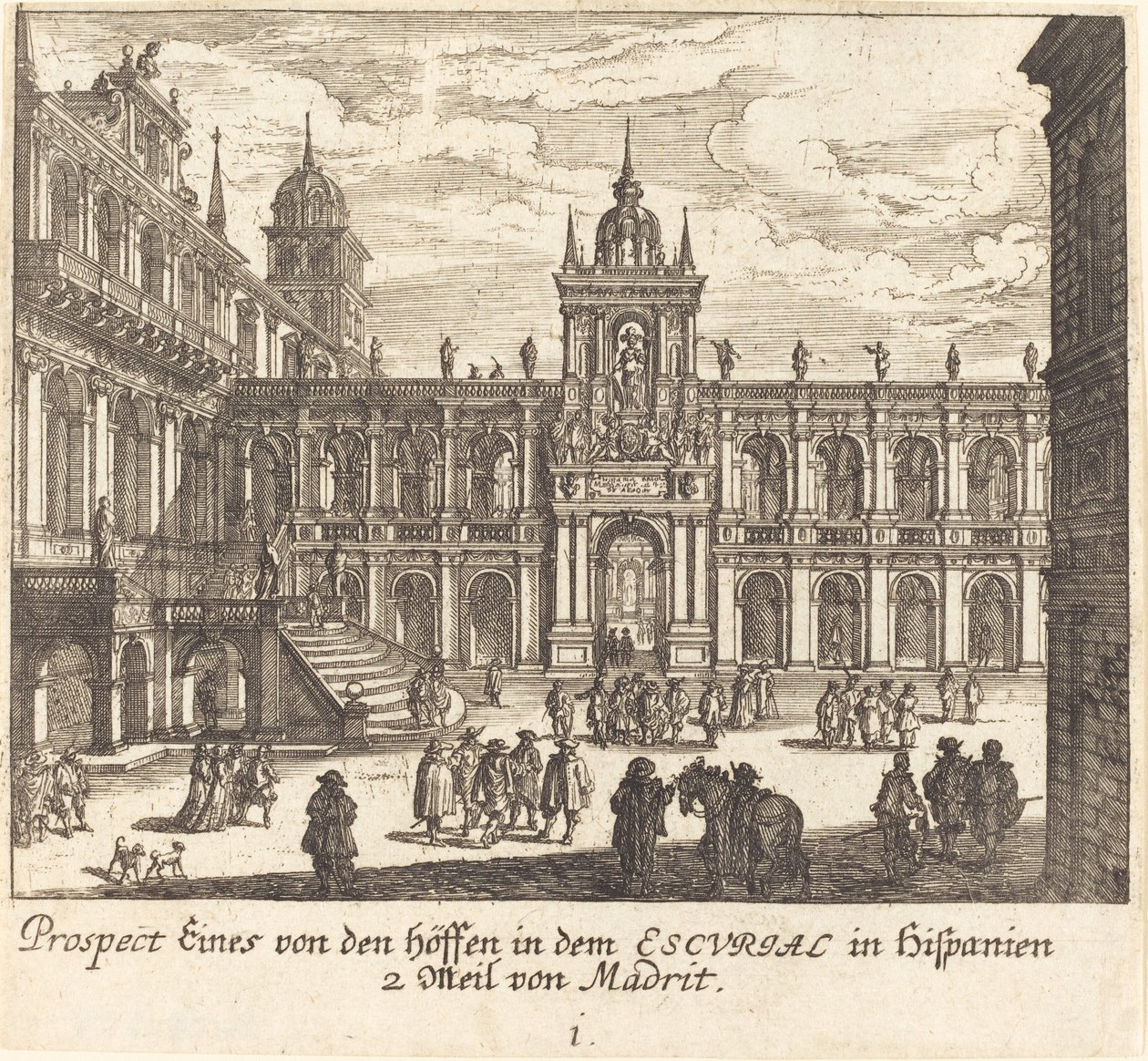 Escorial, Hiszpania autorstwa Melchior Küsel after Johann Wilhelm Baur