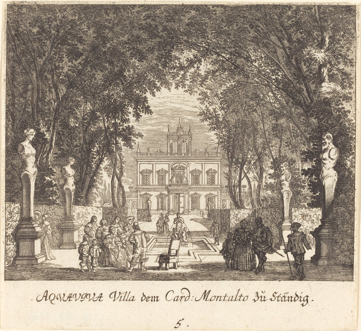 Willa Aquaviva autorstwa Melchior Küsel after Johann Wilhelm Baur