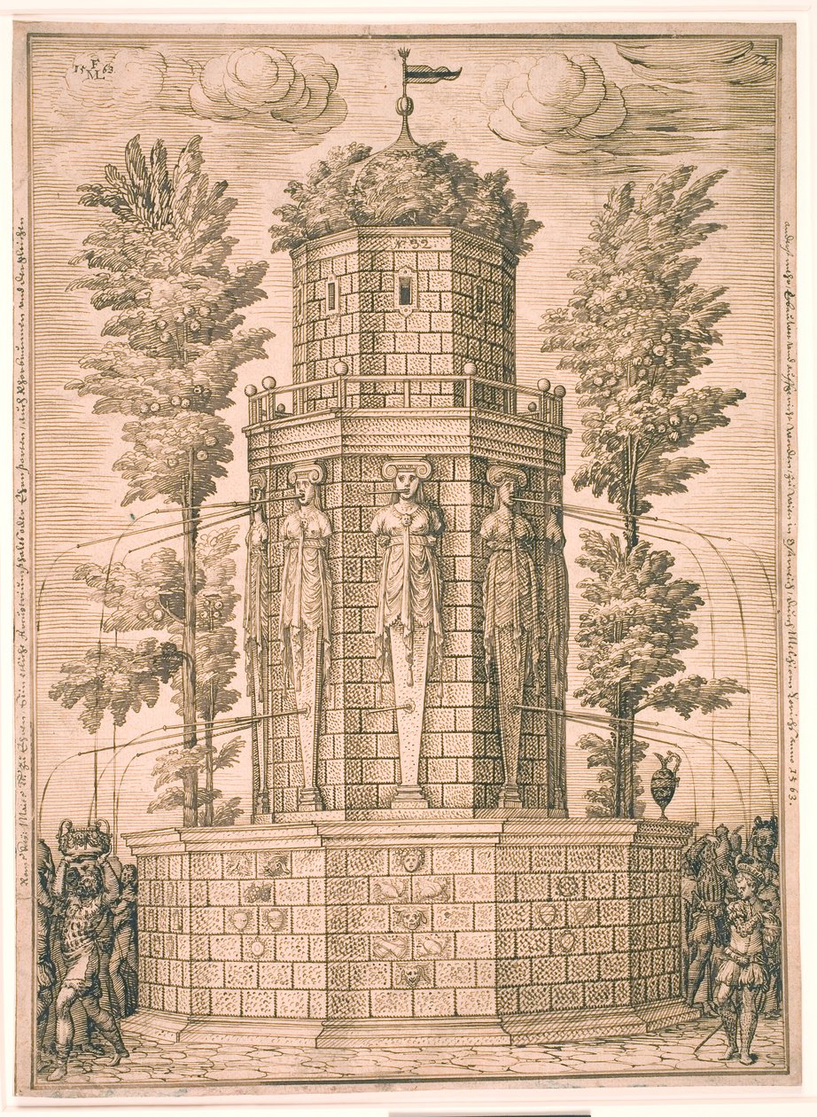 Fontanna z kariatydami autorstwa Melchior Lorck