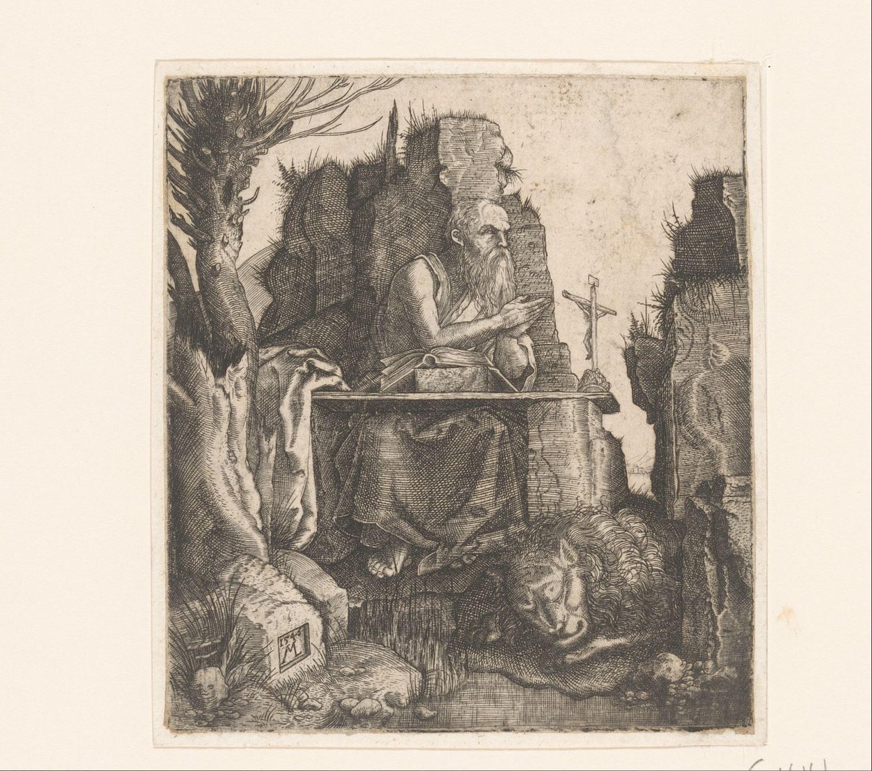 H. Hieronim i lew autorstwa Melchior Lorck
