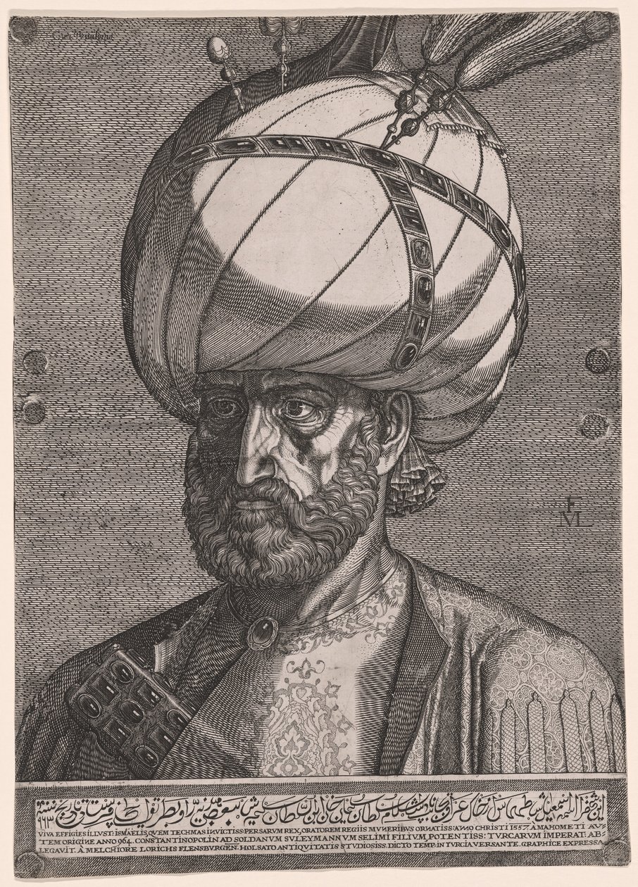 Portret Ismaila, ambasadora perskiego szacha Tahmaspa I autorstwa Melchior Lorck