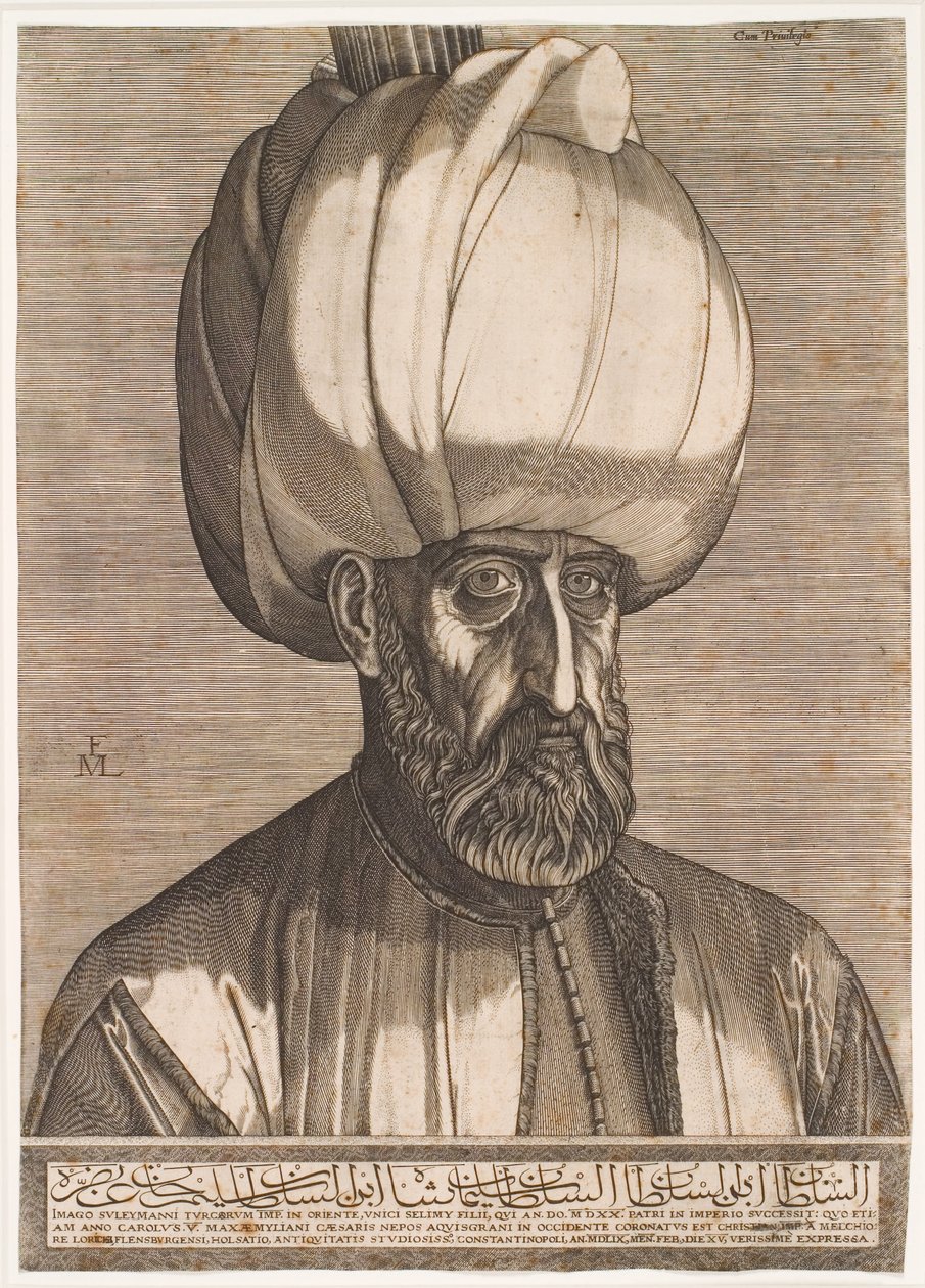 Portret sułtana Sulejmana Wspaniałego autorstwa Melchior Lorck