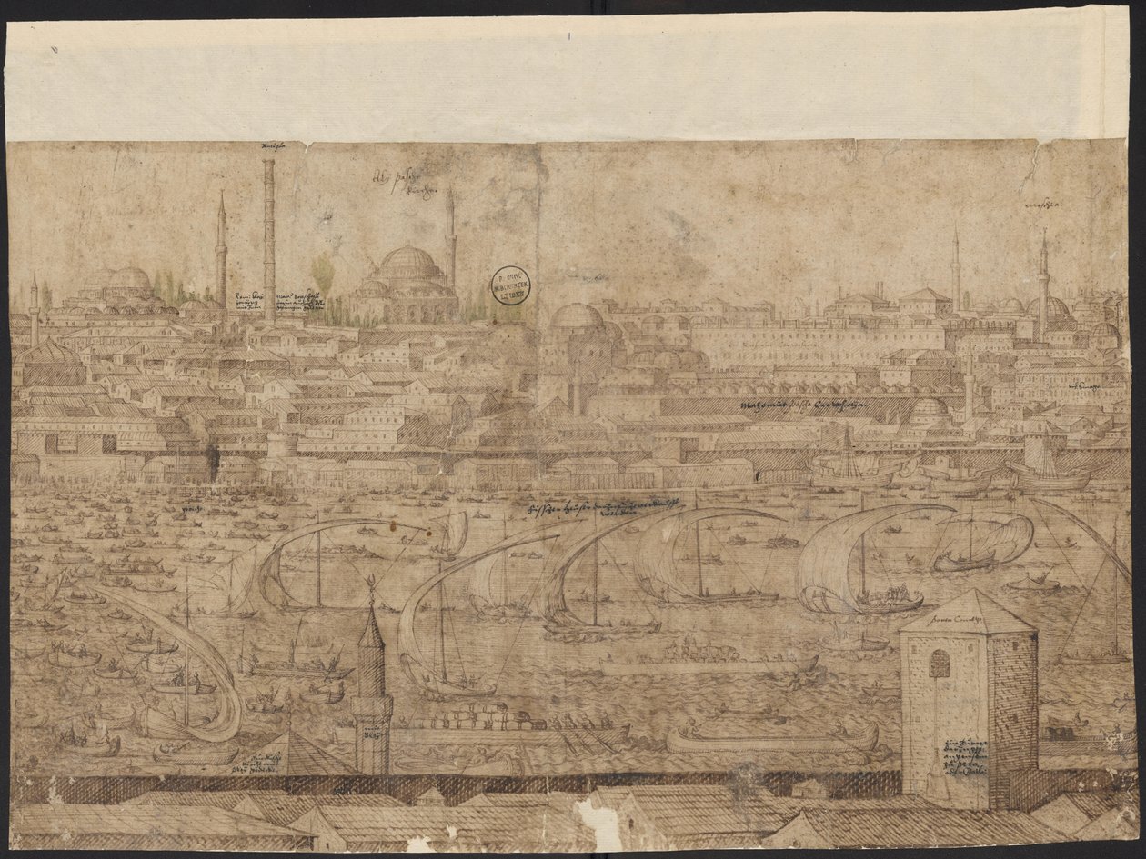 Perspektywa Konstantynopola, arkusz 8, Melchior Lorck, 1559 autorstwa Melchior Lorck