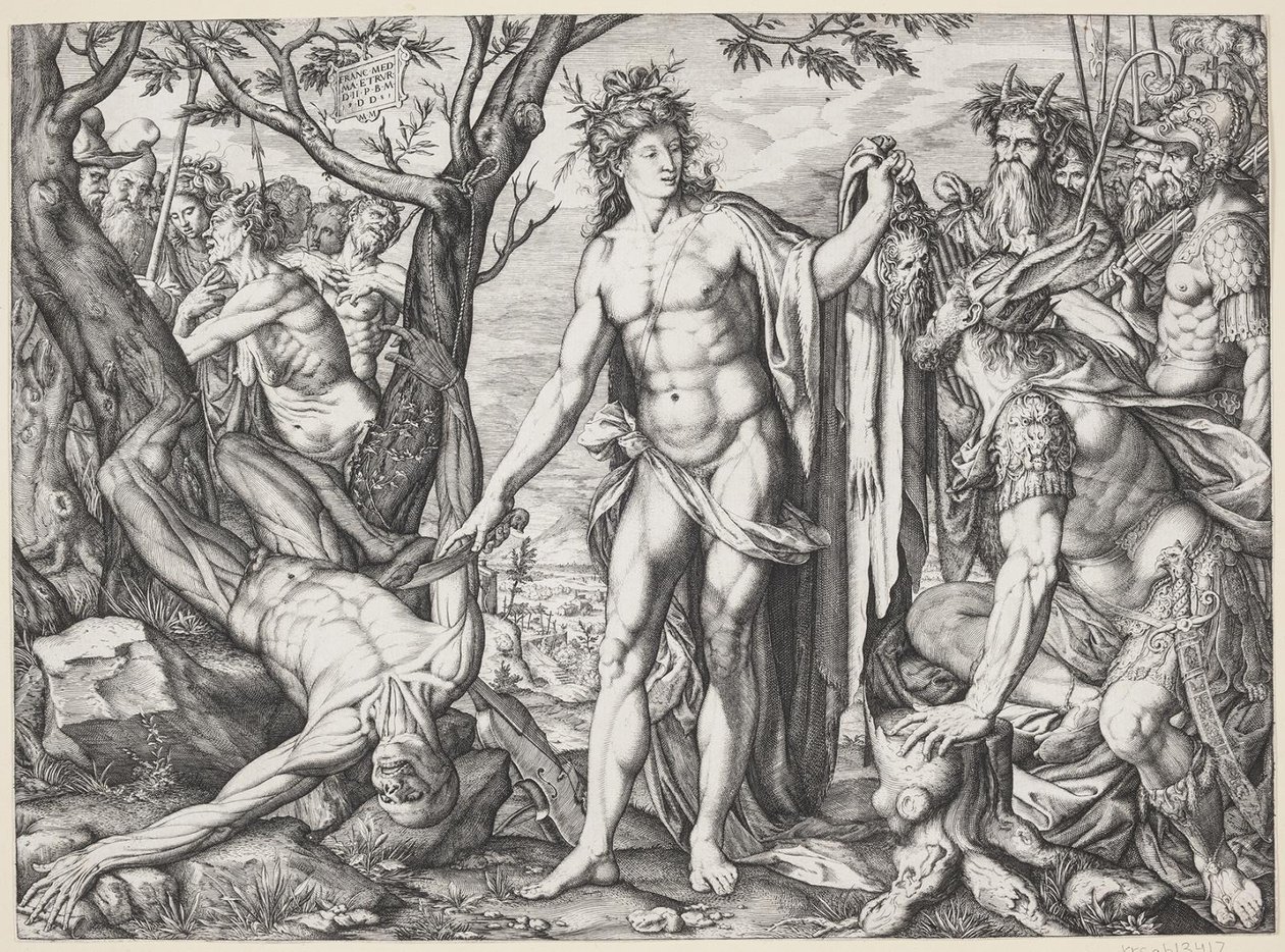 Apollo i Marsjasz autorstwa Melchior Meier