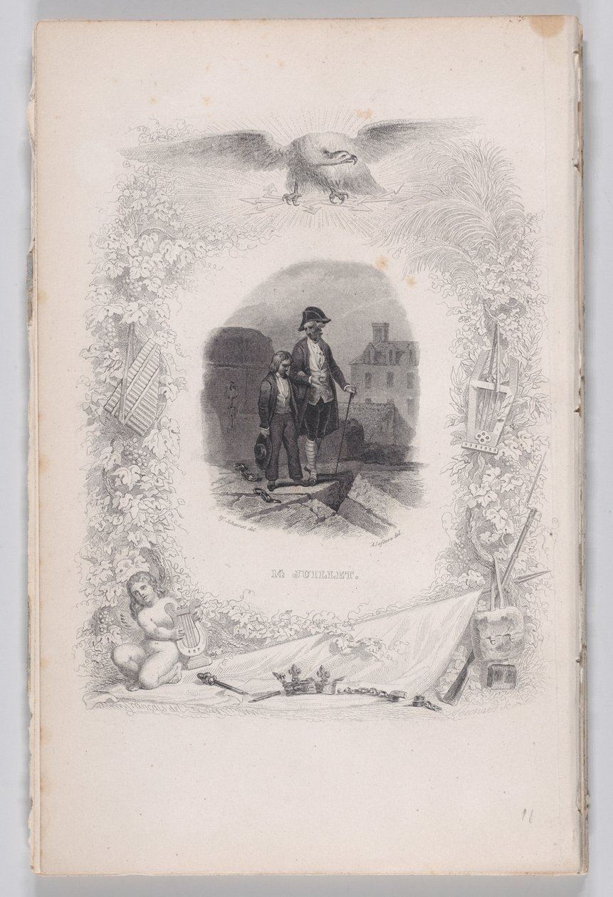 Czternasty lipca z Pieśni Bérangera, 1829. autorstwa Melchior Peronard