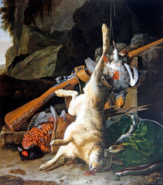 Martwa natura z martwej gry (olej na płótnie) autorstwa Melchior de Hondecoeter