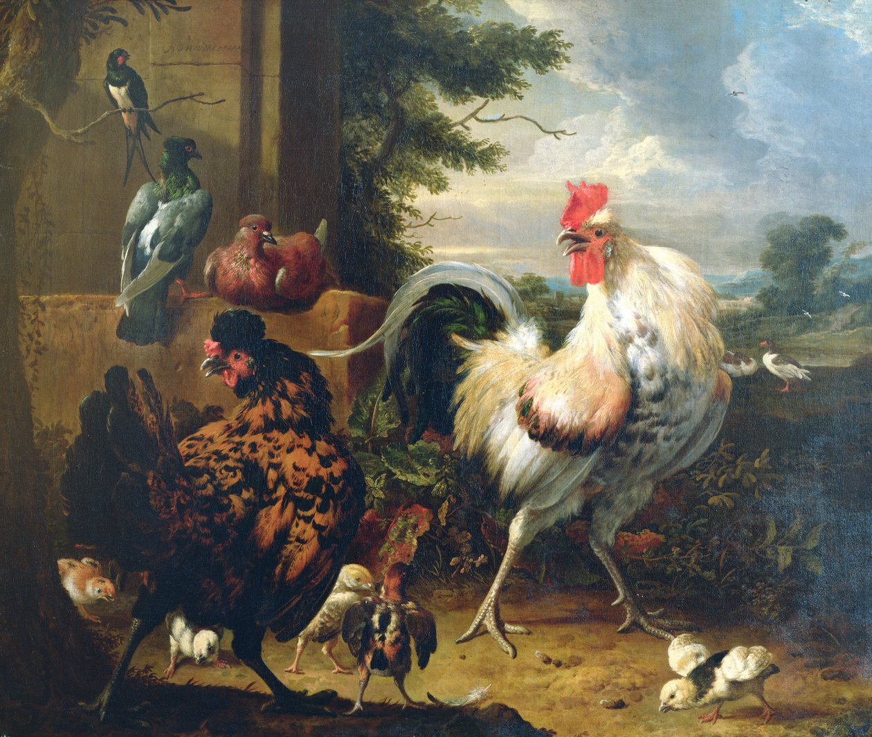Ptactwo gospodarskie autorstwa Melchior de Hondecoeter