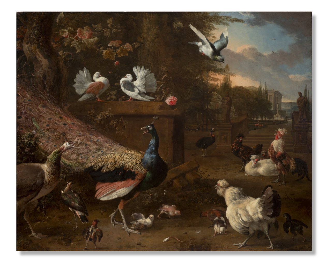 Menażeria, ok.1680 autorstwa Melchior de Hondecoeter