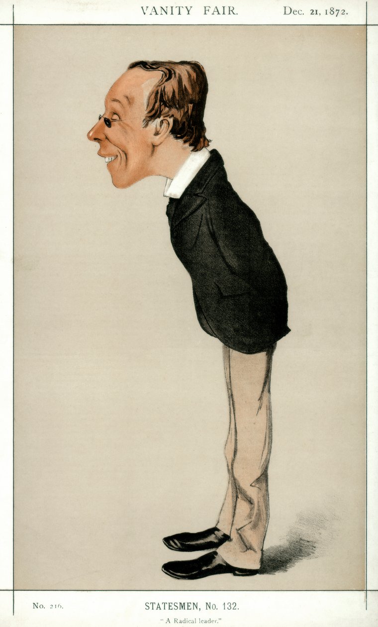 Radykalny przywódca, poseł Henry Fawcett, brytyjski polityk i ekonomista, 1872. autorstwa Melchiorre Delfico