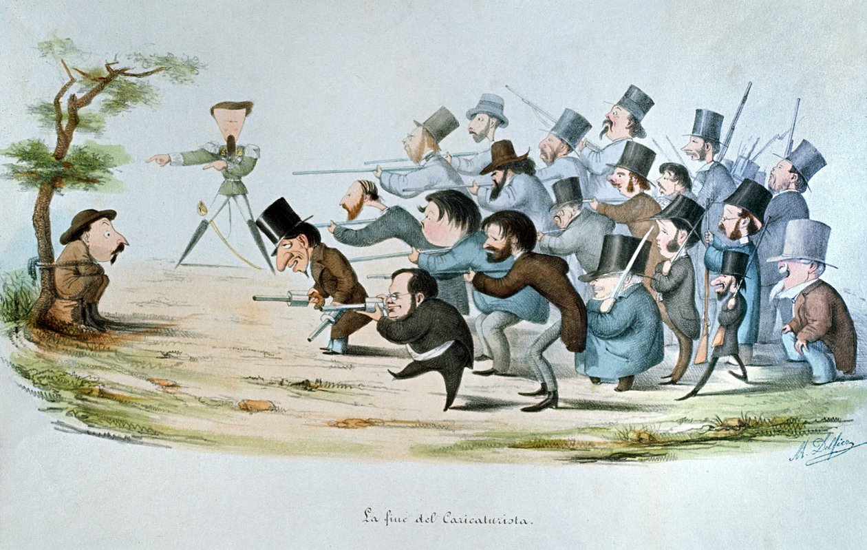 Koniec karykaturzysty, 1860 autorstwa Melchiorre Delfico