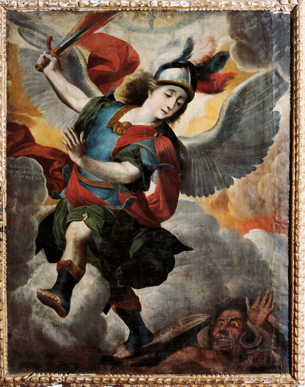 Obraz „Archanioł Święty Michał” Melchor Perez de Holguin (1665-1724) autorstwa Melchor Pérez de Holguín