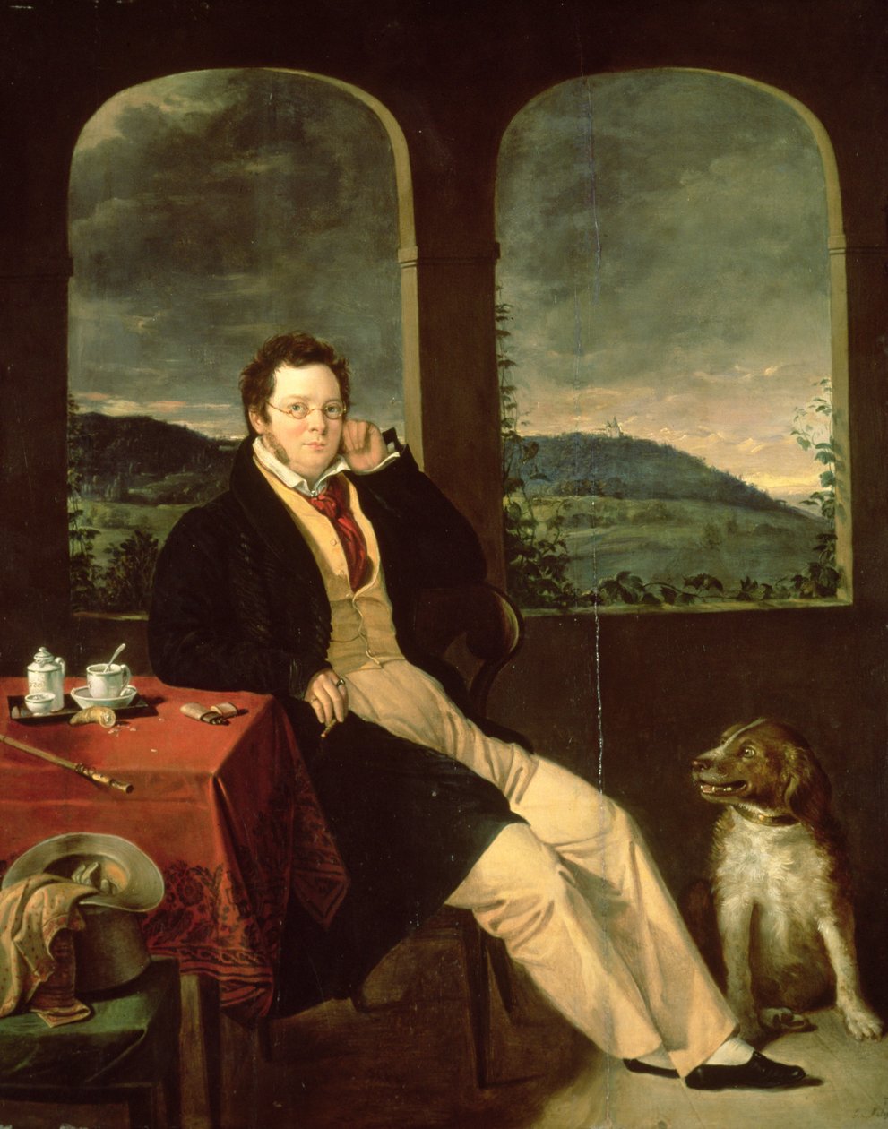 Portret Schuberta autorstwa Gabor Melegh