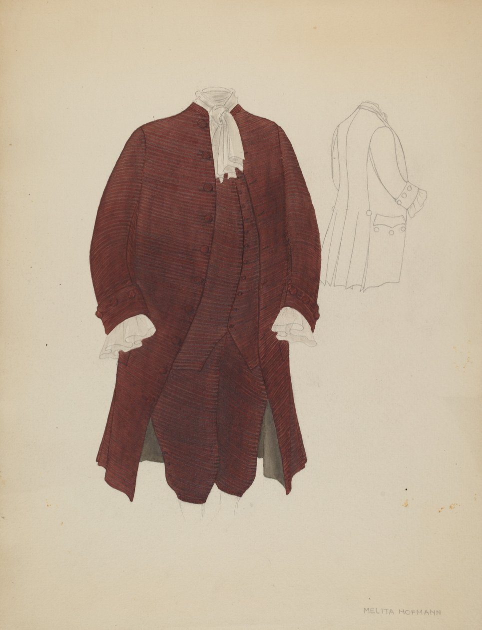Garnitur męski, ok. 1936. autorstwa Melita Hofmann