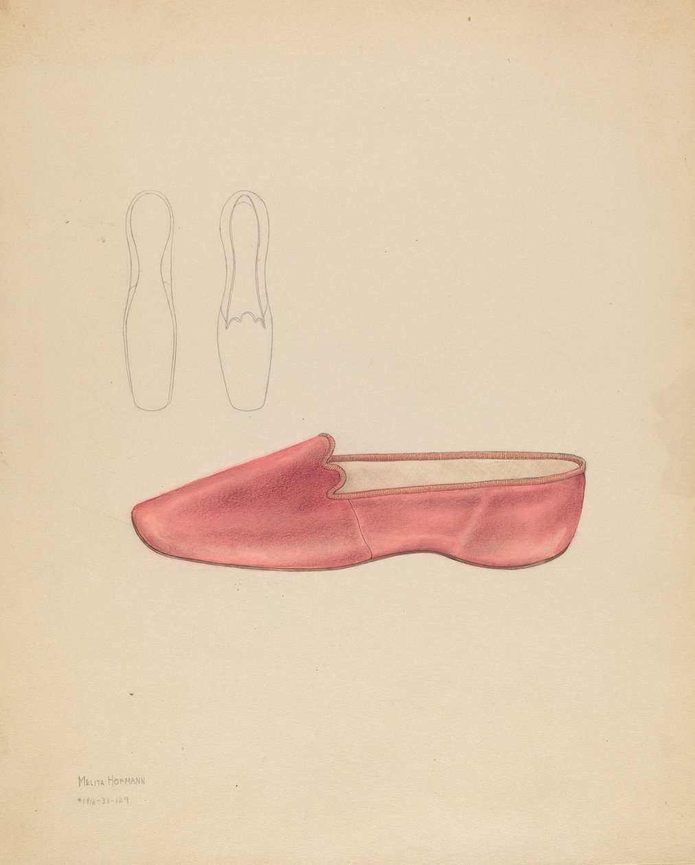 Pantofel damski, ok. 1900 r. 1936. autorstwa Melita Hofmann