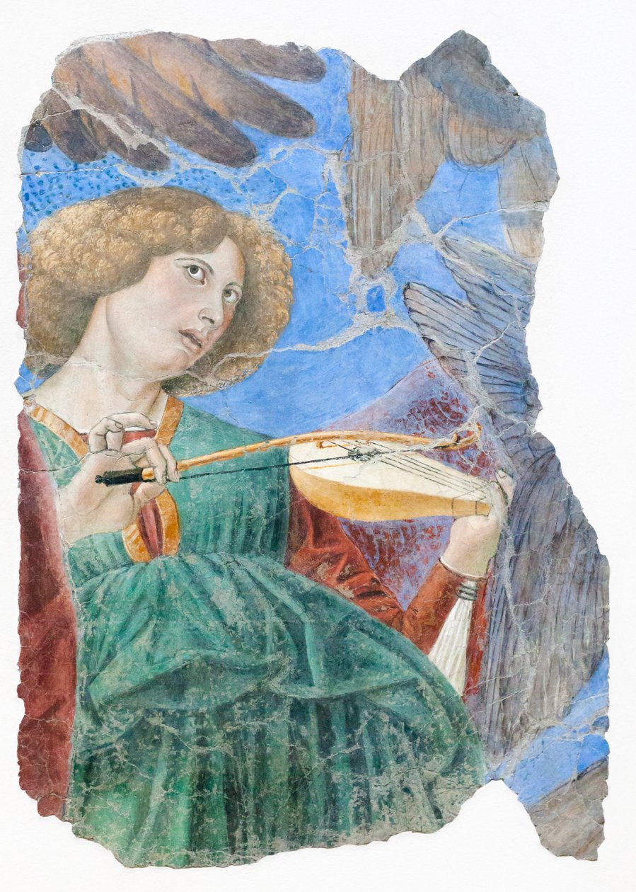 Aniołowie muzykujący, ok. 1480 r. (fresk) autorstwa Melozzo da Forli