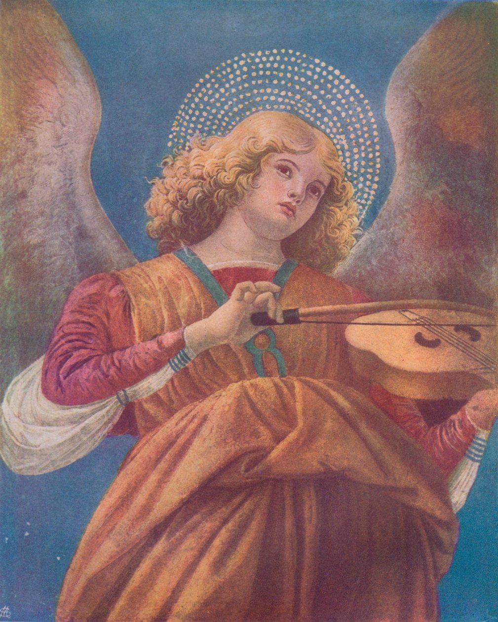 Anioł muzyczny z freskiem skrzypcowym, XV w. autorstwa Melozzo da Forli
