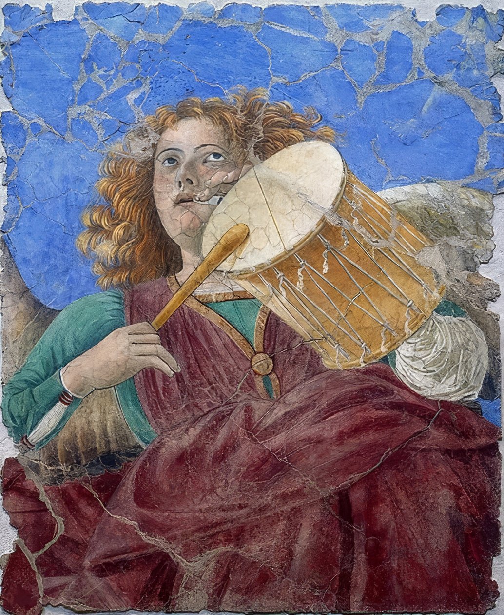Anioł tworzący muzykę. Około 1480 autorstwa Melozzo da Forli