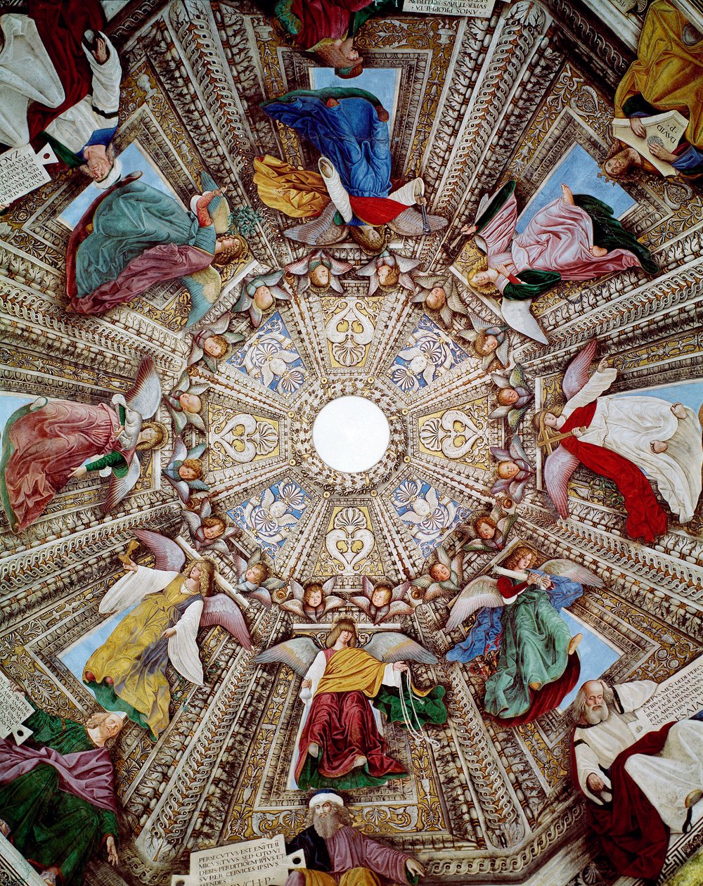 Reprezentacje proroków i aniołów Fresk Melozza da Forli (Melozzo degli Ambrosi) (1438-1494) Kopuła zakrystii św. Marka (Marco), Sanktuarium Santa Casa, Loreto autorstwa Melozzo da Forli