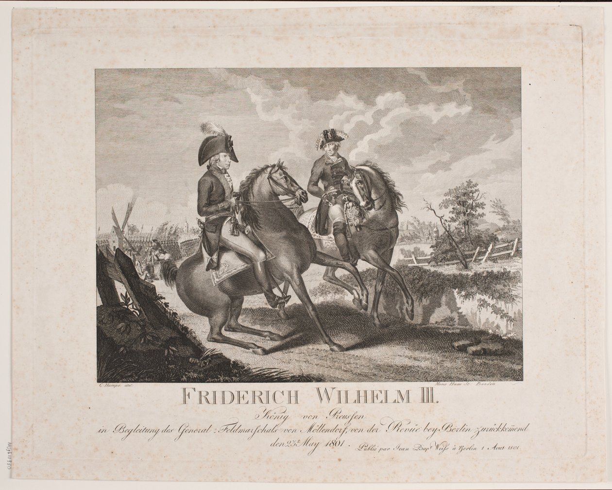 Fryderyk Wilhelm II Prus i feldmarszałek Möllendorf autorstwa Meno Haas
