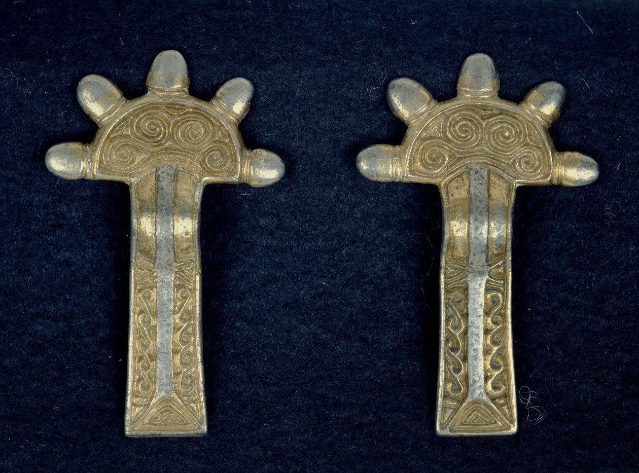 Para broszek z Grobowca 79 w Saint-Sauveur (złoto i srebro) autorstwa Merovingian