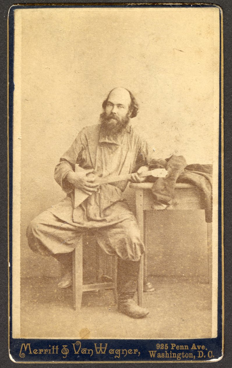 Portret niezidentyfikowanego mężczyzny z Bałałajką, w latach 1886-1895. autorstwa Merritt and Van Wagner