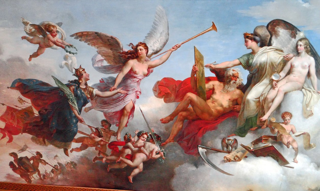 Francja zwycięska pod Bouvines autorstwa Merry Joseph Blondel